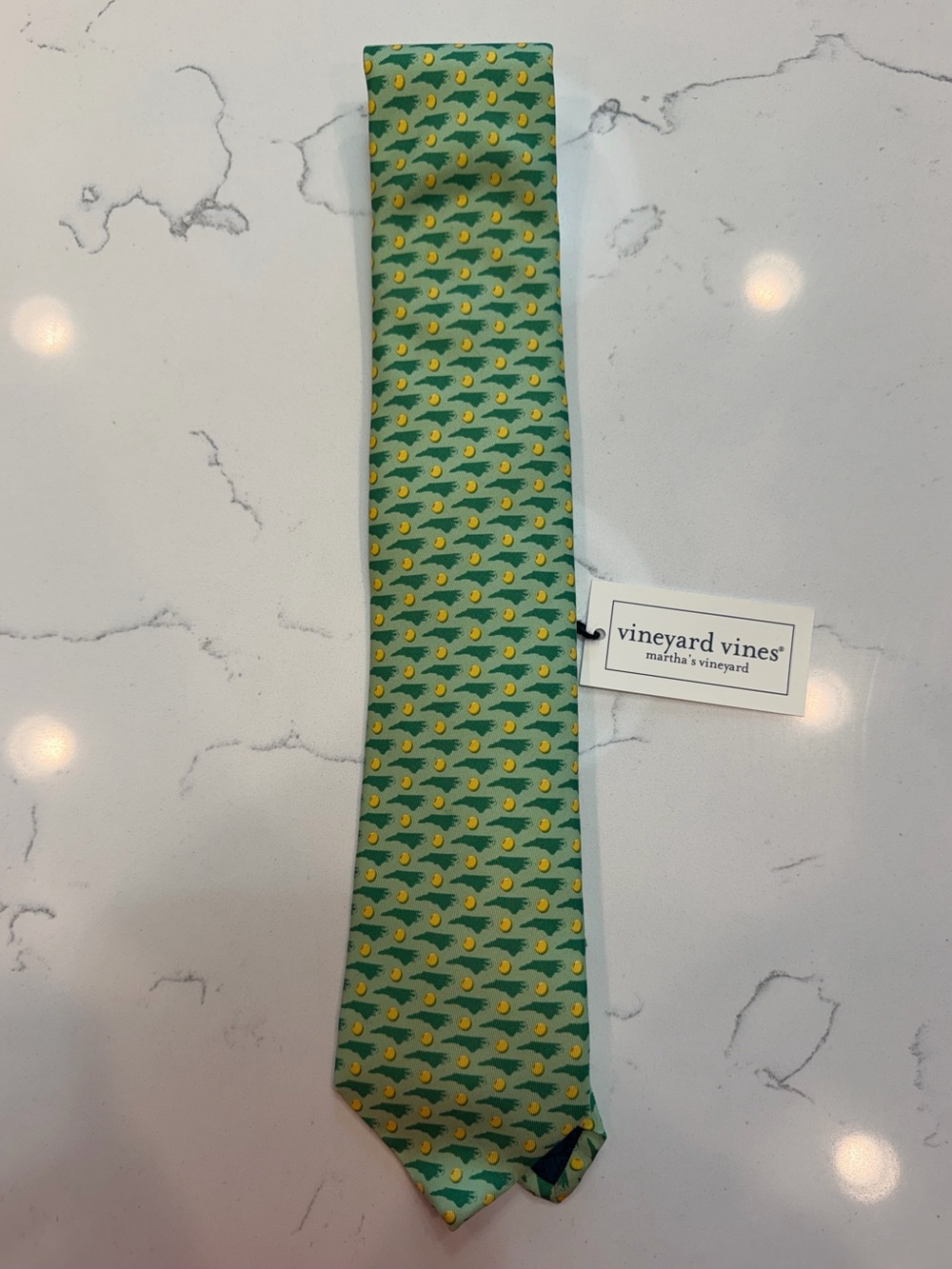 NWT Vineyard Vines Men's Green NC Silk Tie